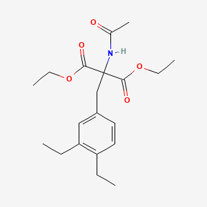 molecular formula C20H29NO5 B8273557 Diethyl 2-acetylamino-2-(3,4-diethyl-benzyl)-malonate 