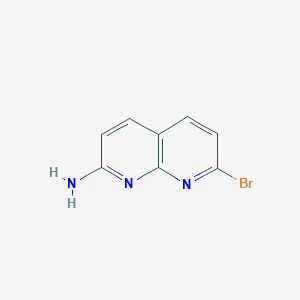 molecular formula C8H6BrN3 B8273560 2-Amino-7-bromo-1,8-naphthyridine 