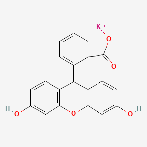 molecular formula C20H13KO5 B8273587 2-(3,6-Dihydroxyxanthen-9-yl)benzoic acid, potassium salt CAS No. 71646-96-3