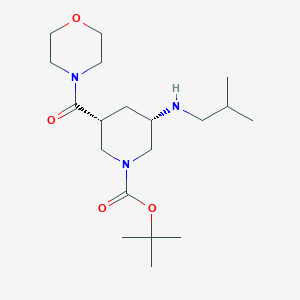 molecular formula C19H35N3O4 B8273595 tert-Butyl (3S,5R)-3-(isobutylamino)-5-(morpholine-4-carbonyl)piperidine-1-carboxylate 