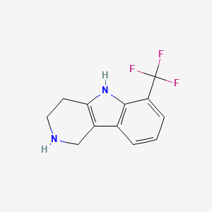 molecular formula C12H11F3N2 B8273599 6-(trifluoromethyl)-2,3,4,5-tetrahydro-1H-pyrido[4,3-b]indole 