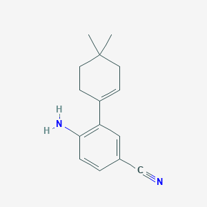 molecular formula C15H18N2 B8273617 4-Amino-3-(4,4-dimethyl-cyclohex-1-enyl)-benzonitrile 