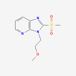 molecular formula C10H13N3O3S B8273649 3-(2-methoxyethyl)-2-(methylsulfonyl)-3H-imidazo[4,5-b]pyridine 