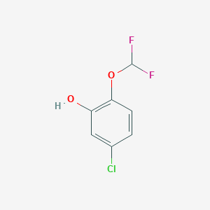 molecular formula C7H5ClF2O2 B8273650 5-Chloro-2-difluoromethoxyphenol 