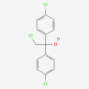 molecular formula C14H11Cl3O B8273689 Benzenemethanol, 4-chloro-alpha-(chloromethyl)-alpha-(4-chlorophenyl)- CAS No. 80268-72-0