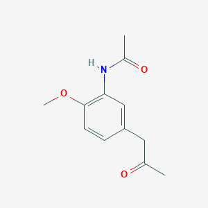 molecular formula C12H15NO3 B8273690 3-Acetylamino-4-methoxyphenylacetone 