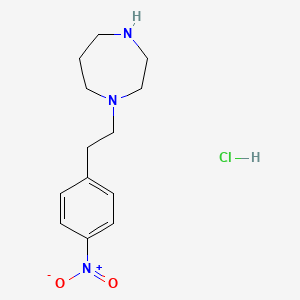 molecular formula C13H20ClN3O2 B8273717 1-[2-(4-Nitrophenyl)ethyl]-1,4-diazepane hydrochloride 