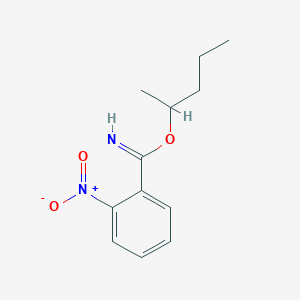 molecular formula C12H16N2O3 B8273820 1-Methylbutyl 2-nitrobenzimidate 