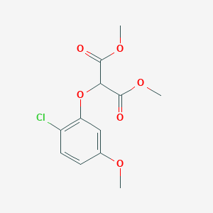 molecular formula C12H13ClO6 B8273824 Dimethyl (2-chloro-5-methoxy-phenoxy)malonate 