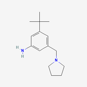 3-Tert-butyl-5-(pyrrolidin-1-ylmethyl)aniline