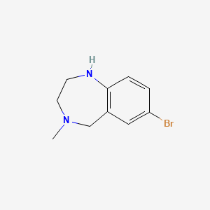molecular formula C10H13BrN2 B8273850 7-bromo-4-methyl-2,3,4,5-tetrahydro-1H-benzo[e][1,4]diazepine 
