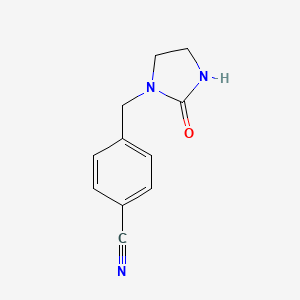 molecular formula C11H11N3O B8273859 1-(4-Cyanobenzyl)-2-imidazolidinone 