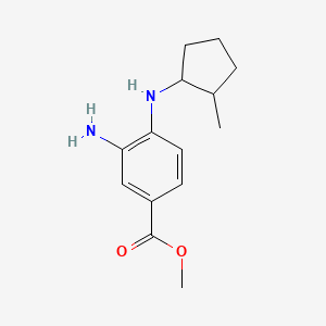 molecular formula C14H20N2O2 B8273867 3-Amino-4-(2-methyl-cyclopentylamino)-benzoic acid methyl ester 