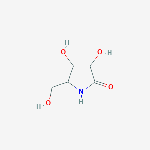 molecular formula C5H9NO4 B8273885 3,4-Dihydroxy-5-hydroxymethyl-2-pyrrolidone 