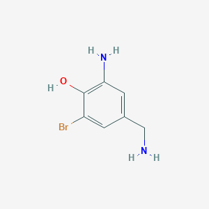 2-Amino-4-(aminomethyl)-6-bromophenol