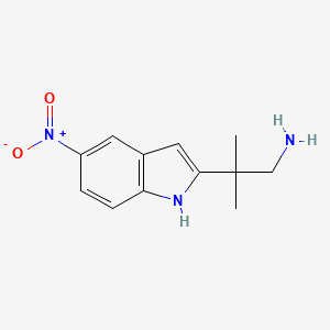 2-methyl-2-(5-nitro-1H-indol-2-yl)propan-1-amine