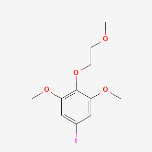molecular formula C11H15IO4 B8273980 1-Iodo-3,5-dimethoxy-4-(2-methoxyethoxy)benzene 