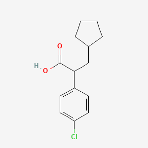 2-(4-Chloro-phenyl)-3-cyclopentyl-propionic acid