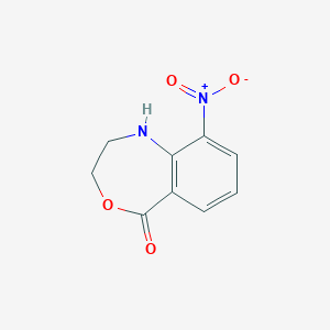 molecular formula C9H8N2O4 B8274035 9-Nitro-2,3-dihydro-4,1-benzoxazepin-5(1H)-one 