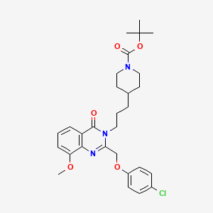 4-{3-[2-(4-chloro-phenoxymethyl)-8-methoxy-4-oxo-4H-quinazolin-3-yl]-propyl}-piperidine-1-carboxylic acid tert-butyl ester