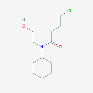 molecular formula C12H22ClNO2 B8274109 N-(2-hydroxyethyl)-N-(4-chlorobutyryl)cyclohexylamine 