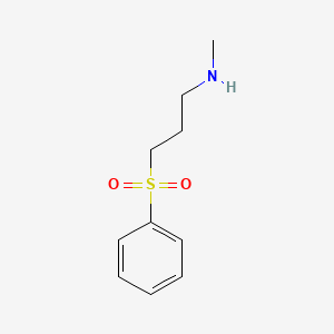 molecular formula C10H15NO2S B8274116 N-methyl-3-(phenylsulfonyl)propylamine 