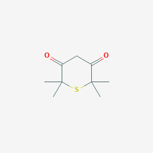 molecular formula C9H14O2S B8274140 2,2,6,6-Tetramethylthiopyran-3,5-dione 