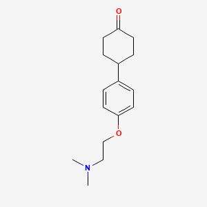 molecular formula C16H23NO2 B8274160 4-[4-(2-Dimethylamino-ethoxy)-phenyl]-cyclohexanone 