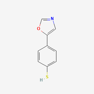 molecular formula C9H7NOS B8274171 4-Oxazol-5-yl-benzenethiol 