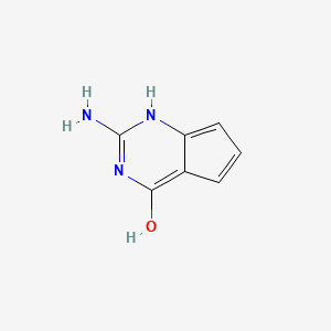 molecular formula C7H7N3O B8274219 2-Amino-4-hydroxycyclopenta[d]pyrimidine 