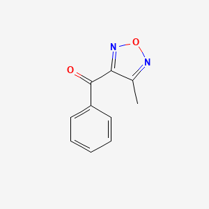 molecular formula C10H8N2O2 B8274234 Methanone, (4-methyl-3-furazanyl)phenyl- CAS No. 10349-11-8