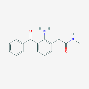 molecular formula C16H16N2O2 B8274264 2-Amino-3-benzoyl-N-methylphenylacetamide 