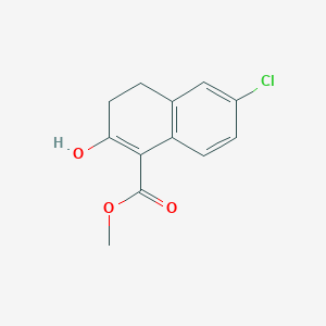 molecular formula C12H11ClO3 B8274311 Methyl 6-chloro-2-hydroxy-3,4-dihydro-1-naphthoate 