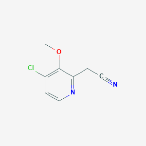 molecular formula C8H7ClN2O B8274314 2-(4-Chloro-3-Methoxy-2-Pyridinyl)-Acetonitrile CAS No. 436799-83-6