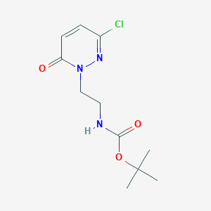 molecular formula C11H16ClN3O3 B8274323 tert-Butyl 2-(3-chloro-6-oxopyridazin-1(6H)-yl)ethylcarbamate 