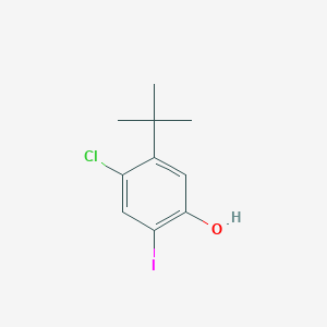 molecular formula C10H12ClIO B8274345 5-t-Butyl-4-chloro-2-iodophenol 