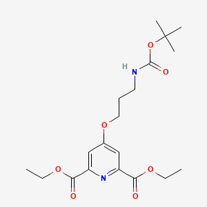 4-(3-Tert-butoxycarbonylamino-propoxy)-pyridine-2,6-dicarboxylic acid diethyl ester