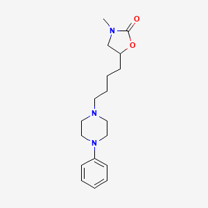 molecular formula C18H27N3O2 B8274398 3-Methyl-5-[4-(4-phenyl-1-piperazinyl)butyl]-2-oxazolidinone 