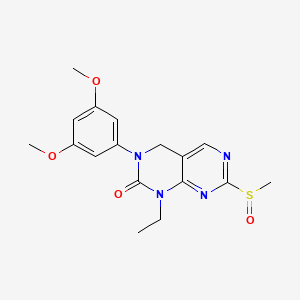 3-(3,5-Dimethoxyphenyl)-1-ethyl-7-(methylsulfinyl)-3,4-dihydropyrimido[4,5-D]pyrimidin-2(1H)-one