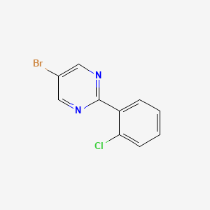 molecular formula C10H6BrClN2 B8274427 5-Bromo-2-(2-chlorophenyl)pyrimidine 