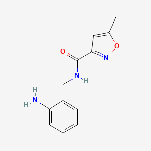 molecular formula C12H13N3O2 B8274451 N-(5-Methylisoxaz-3-oyl)-2-Aminobenzylamine 