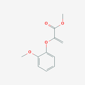 molecular formula C11H12O4 B8274453 Methyl 2-(2-Methoxyphenyloxy)propenoate 