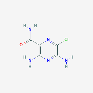 molecular formula C5H6ClN5O B082745 3,5-二氨基-6-氯吡嗪-2-甲酰胺 CAS No. 14236-57-8