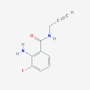 molecular formula C10H9FN2O B8274544 2-amino-3-fluoro-N-prop-2-ynyl-benzamide 