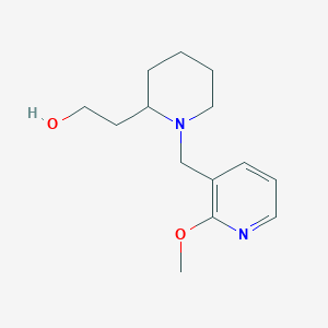molecular formula C14H22N2O2 B8274556 2-[1-[(2-Methoxy-3-pyridyl)methyl]-2-piperidyl]-1-ethanol 