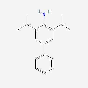 molecular formula C18H23N B8274580 3,5-Diisopropyl-4-aminobiphenyl CAS No. 389104-62-5