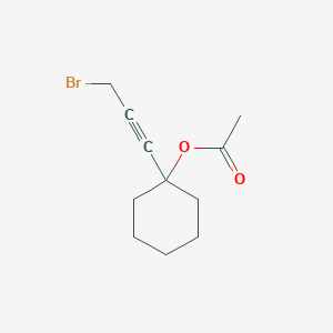 molecular formula C11H15BrO2 B8274583 1-Acetoxy-1-(3-bromo-1-propynyl)cyclohexane 