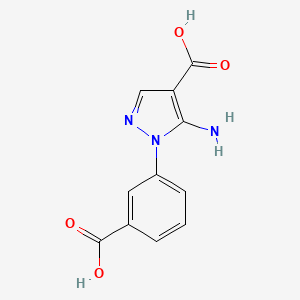 molecular formula C11H9N3O4 B8274595 3-(5-Amino-4-carboxypyrazol-1-yl)benzoic acid 