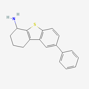 molecular formula C18H17NS B8274604 8-Phenyl-1,2,3,4-tetrahydrodibenzo[b,d]thiophen-4-amine 