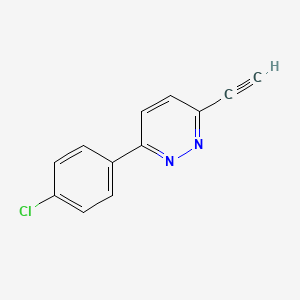 molecular formula C12H7ClN2 B8274605 3-(4-Chloro-phenyl)-6-ethynyl-pyridazine 